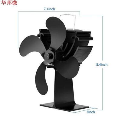 4 Blade Heat Powered Stove Fireplace Eco Fans Silent Fuel Sa