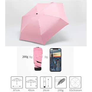 Lightweight Pocket Mini Umbrella Rain Women Windproof Durabl