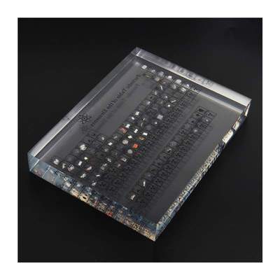 Elements Periodic Table Acrylic Real Chemical Element Displa
