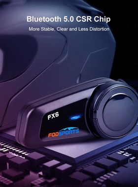 2 pcs FX6 Helmet Intercom Motorcycle Bluetooth Helmet Headse