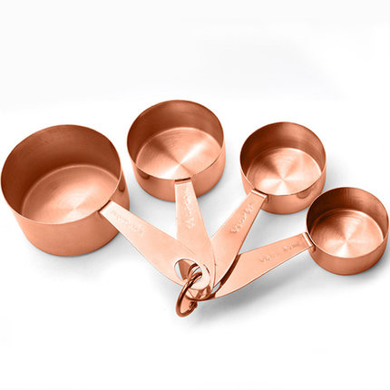 4pcs Measuring Cup Anti-rust Spoons Kitchen Solid Baking