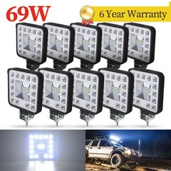 10pcs Led light bar 69w Led bar 23barra Square Spotlight Off