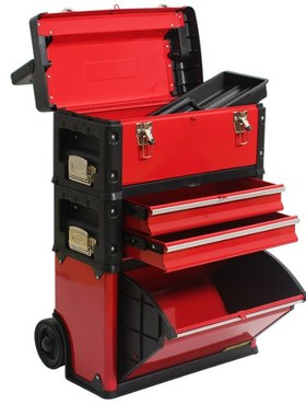 4 layer separate portable multi-function trolley toolbox Por