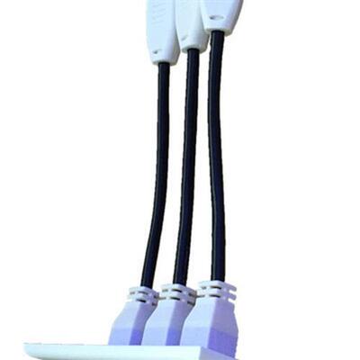 3 HDMI Pigtails Wall Plate Face Cover for Theater DVD Cable