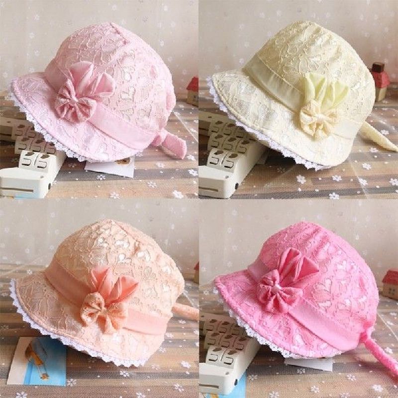 Cute Lace Breathable Baby Sun Hat Summer Bucket Cap