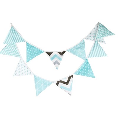 3.2M 12 Flags Cotton Fabric Bunting Pennant Flag Banner for