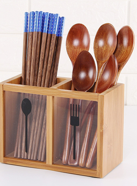Tableware Storage Box Multifunctio Bamboo Chopsticks