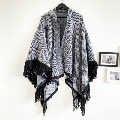 winter thick knit scarf hooded cloak cashmere scarves shawls