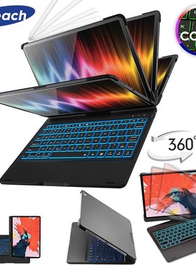 iPad Case For iPad Pro 11 10.5 9.7 7 Color Backlit 360 Rota