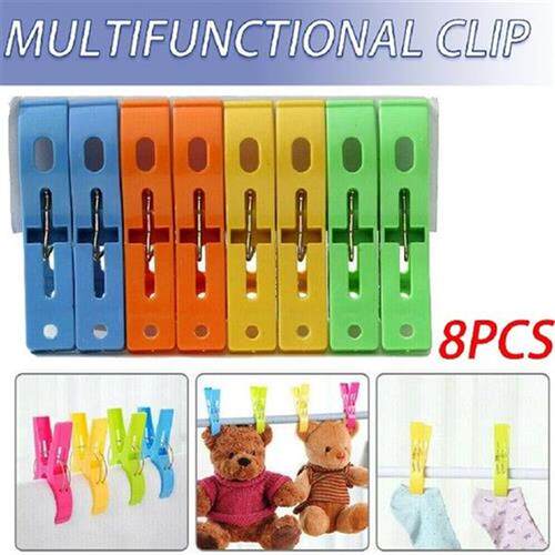 8pcs Clothes Clips Practical Home Large Beach Towel Clip