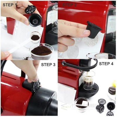 3pcs/9pcs Coffee Capsule Shell Reusable Refill Filter Plasti