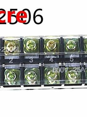 10Pcs TB2506 600V 25A 6 Positions Screw Electric Wire Connec