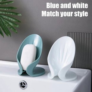 Leaf Shaped Soap Dish Holder Travel Bath Bar Shower Soap Box