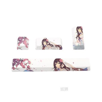 Japanese Cartoon Anime Animation PBT Keycaps 6.25U Spacebar