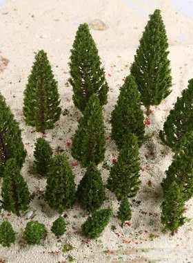 20x Green Trees Model Train War Game Diorama Garden Scenery