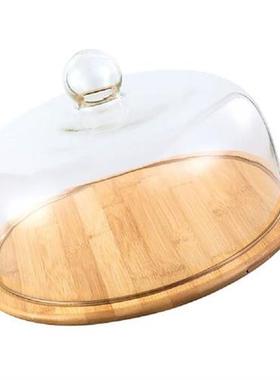 Cake Display Tray Cupcake Holder Lid Desert Platter Set