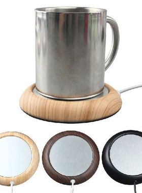 New USB Warmer Pad Protable USB Wood Grain Cup Warmer Heat
