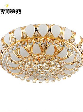 Manufactory New Arrival K9 Crystal Ceiling Lamp In Gold Colo
