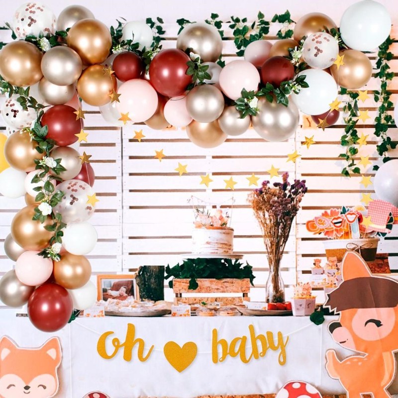 Rose Gold Balloon Garland arch Kit  woodland Party Birthday