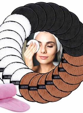 Towel Puff Makeup Face-Skin-Care Facial-Headband 3pcs Spa