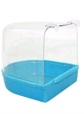 Bird Bath Box Parrot Bathing Cage Accessory for Small Birds