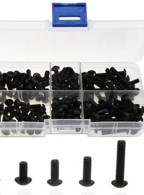 ZENHOSIT 170pcs  Hexagon Screw 304 Stainless Steel Black Rou