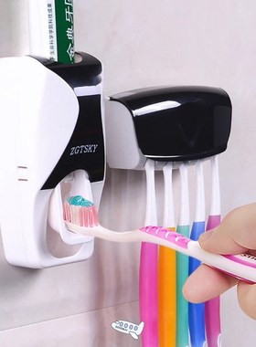 Automatic Toothpaste Dispenser Wall Mount Dust-proof Toothbr