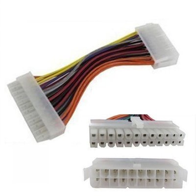 Copper Internal 20pin Female To 24pin Male Computer Accessor