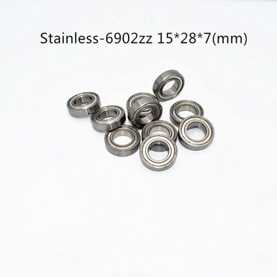 Stainless steel bearing 10PCS S6902ZZ 15*28*7(mm) free shipp