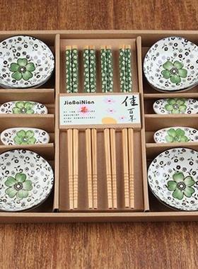 Korean Plate Chopsticks Ceramic Tableware Set Gift Box
