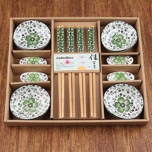 Korean Plate Chopsticks Ceramic Tableware Set Gift Box
