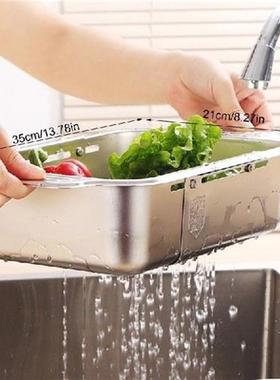 Expandable Dish Drying Rack Retractable Drain Basket