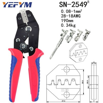 Kit crimping plier SN-48B SN-48BS SN-2549 8 jaw for 2.8 4.8