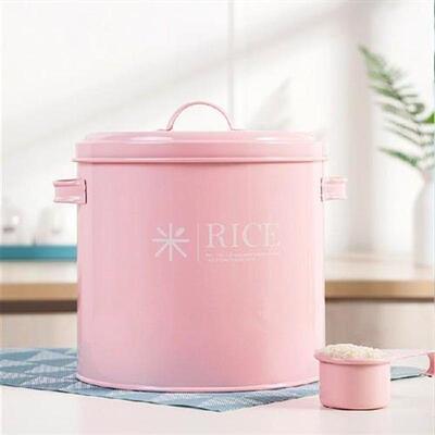 Round Type Storage Box for Kitchen Rice Flour Food