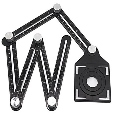 Six-Sided Ruler Measuring Instrut Template Angle Tool  Locat