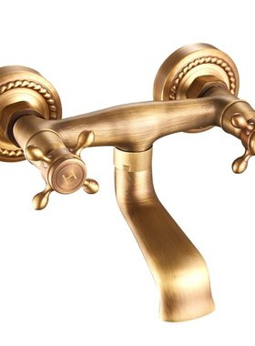 European Antique Copper Basin Faucets Mixer Tap Spout Sink D