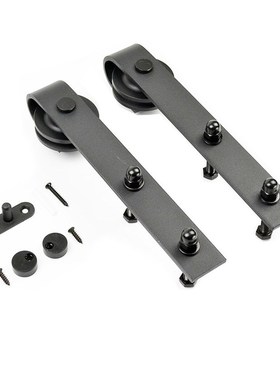 DIYHD 5FT-10FT Rustic Black Classic Sliding Barn Door Hardwa