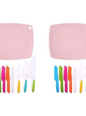 18 Pieces Kids Cooking Set, Plastic Childrens Safe Cooking