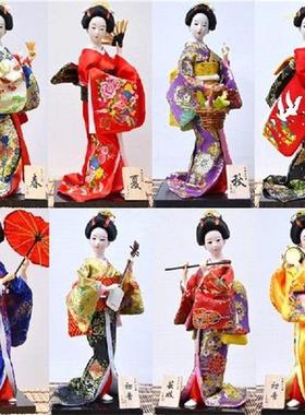 Geisha Japanese kimono doll puppet seafood sushi shop