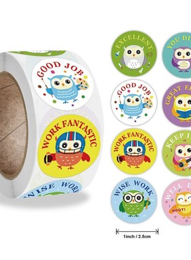 Cute Cartoon Birds Sticker for Kids Encourage Sealing Labels