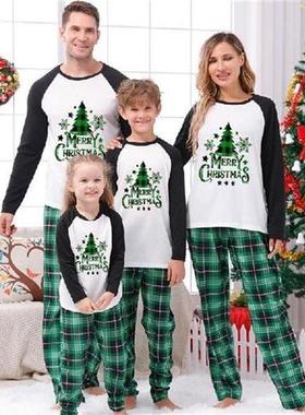 Merry Christmas PJs Matching Sets Comfortable Elastic