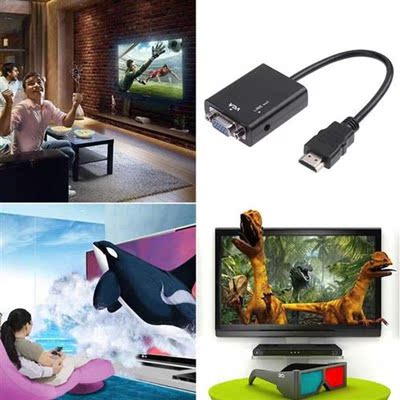 HDMI Male to VGA Male 1080P HDTV Video Converter Adapter wit