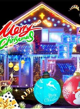 Outdoor Christmas Inflatable Ball with Rechargeable LED