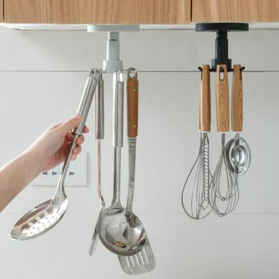Kitchen 360° Rotate Storage Rack Cupboard Shelf Hanging