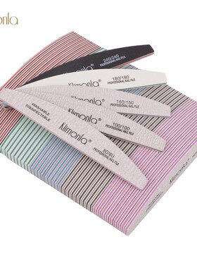 10Pcs nail Half Moon nailfile 80/100/150/240 Grit Nail Tool