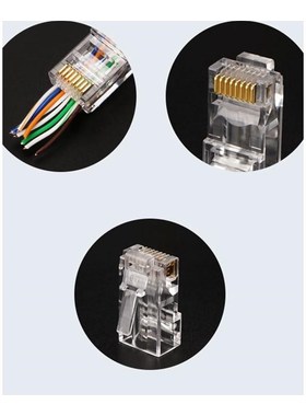 RJ45 Crimp Tool Network Repair Tools Pass Through Cat5 Cat5E