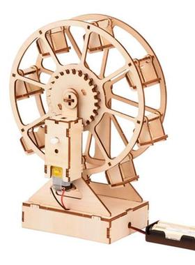 Electric Ferris Wheel 3D Wooden Puzzle DIY Assembly