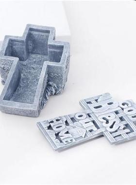 Catholic Cross orage Box Ornament for Home Church Tabletop