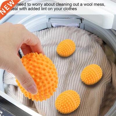 4PCS Orange Reusable Dryer Balls Washing Laundry Drying