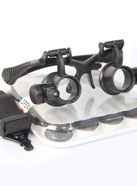 Eight Groups of Magnification Lenses Wear Double Glasses